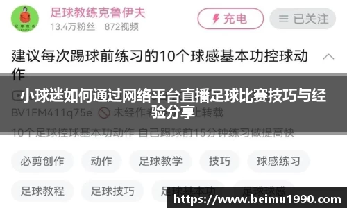 小球迷如何通过网络平台直播足球比赛技巧与经验分享